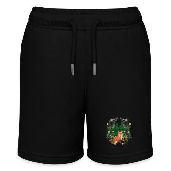Fuchs Füchse Wald Waldtiere Waldbewohner - Stanley/Stella Teenager Bio-Joggingshorts MINI BOLTER - Schwarz - Vorne