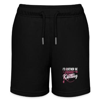 Better knitting than anything else - Stanley/Stella MINI BOLTER Organic Teen Jogging Shorts - black - Front