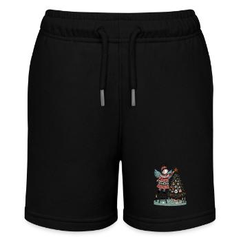 Scandinavian Christmas Angel with Christmas Tree - Stanley/Stella MINI BOLTER Organic Teen Jogging Shorts - black - Front