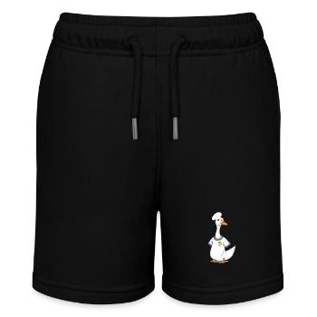 Koch Ente Cartoon Chef Duck Cartoon - Stanley/Stella Teenager Bio-Joggingshorts MINI BOLTER - Schwarz - Vorne