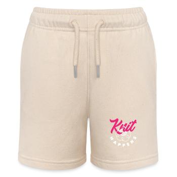 Stricken Passiert Für Strickliebhaber - Stanley/Stella Teenager Bio-Joggingshorts MINI BOLTER - Natur - Vorne