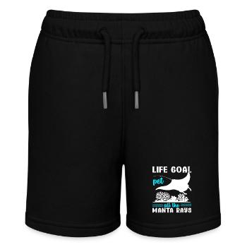 Manta Rays Great Manta Sea Creatures - Stanley/Stella MINI BOLTER Organic Teen Jogging Shorts - black - Front