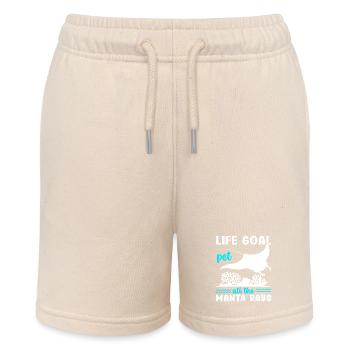 Mantarochen Großer Manta Meeresbewohner - Stanley/Stella Teenager Bio-Joggingshorts MINI BOLTER - Natur - Vorne