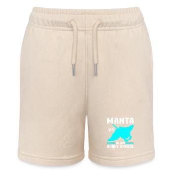 Manta Rays Great Manta Sea Creatures - Stanley/Stella MINI BOLTER Organic Teen Jogging Shorts - soft Ecru - Front