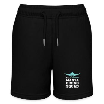 Mantarochen Großer Manta Meeresbewohner - Stanley/Stella Teenager Bio-Joggingshorts MINI BOLTER - Schwarz - Vorne