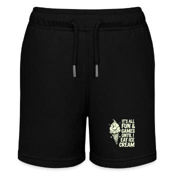 Lactose intolerance Lactose intolerant - Stanley/Stella MINI BOLTER Organic Teen Jogging Shorts - black - Front
