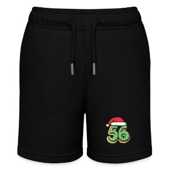 56 Zahl Weihnachten - Stanley/Stella Teenager Bio-Joggingshorts MINI BOLTER - Schwarz - Vorne