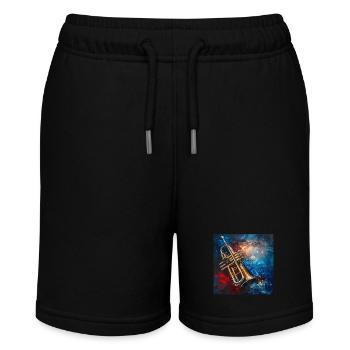 Trumpet - Stanley/Stella MINI BOLTER Organic Teen Jogging Shorts - black - Front