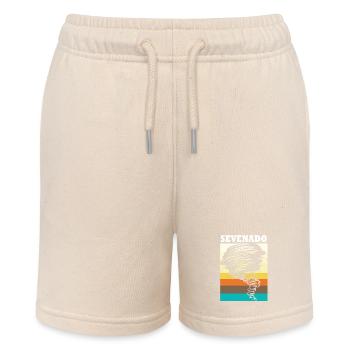 Tornado Geburtstag Kindergeburtstag - Stanley/Stella Teenager Bio-Joggingshorts MINI BOLTER - Natur - Vorne