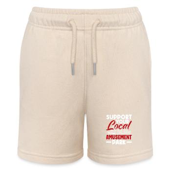 Achterbahn Support Your Local Amusement Park - Stanley/Stella Teenager Bio-Joggingshorts MINI BOLTER - Natur - Vorne