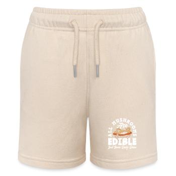 Pilzsammler Spruch Alle Pilze Essbar - Stanley/Stella Teenager Bio-Joggingshorts MINI BOLTER - Natur - Vorne