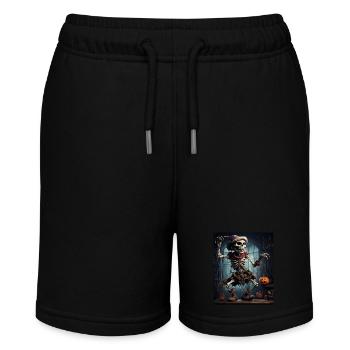 Troll-Vogelscheuche in einem Spukhaus, Halloween - Stanley/Stella Teenager Bio-Joggingshorts MINI BOLTER - Schwarz - Vorne