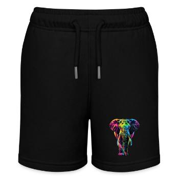 Elefant - Stanley/Stella Teenager Bio-Joggingshorts MINI BOLTER - Schwarz - Vorne