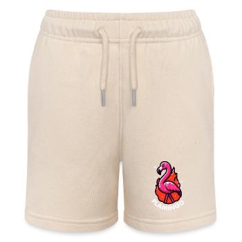 Flamant rose jeu de mots oiseau mignon - Short bio MINI BOLTER Stanley/Stella Ado - écru doux - Devant