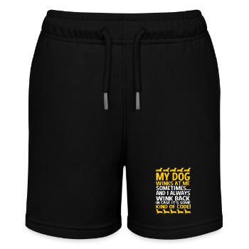 Dackel - Stanley/Stella Teenager Bio-Joggingshorts MINI BOLTER - Schwarz - Vorne
