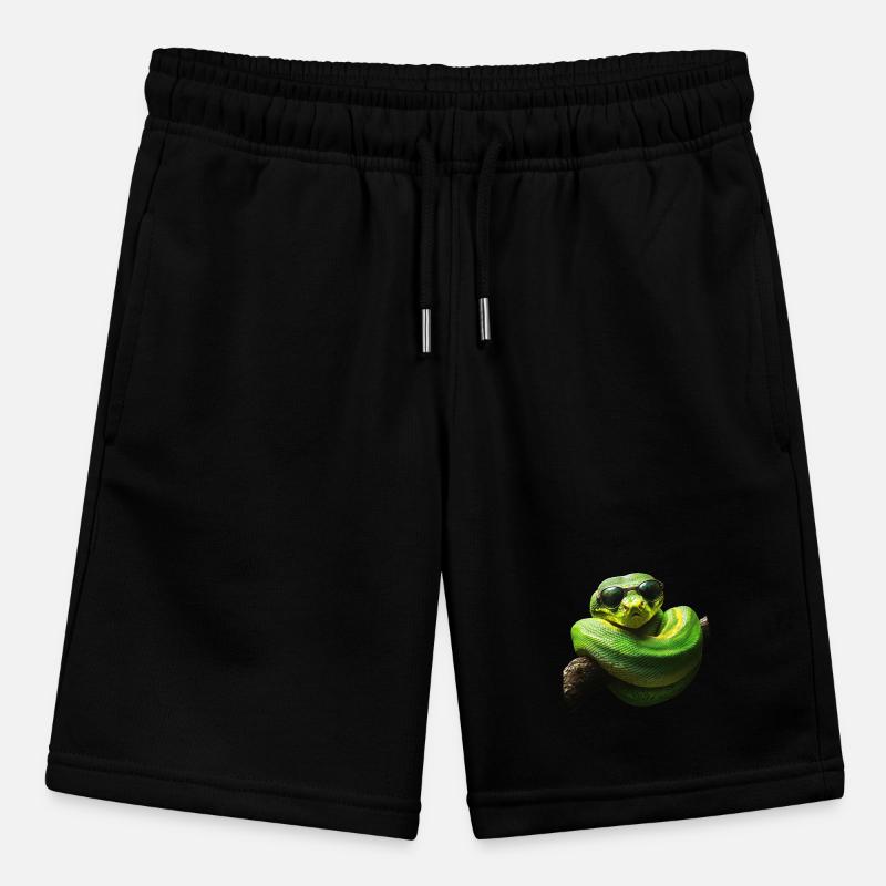 Green Tree Python Snakes Lover Terrarium Stanley/Stella MINI BOLTER Organic Teen Jogging Shorts