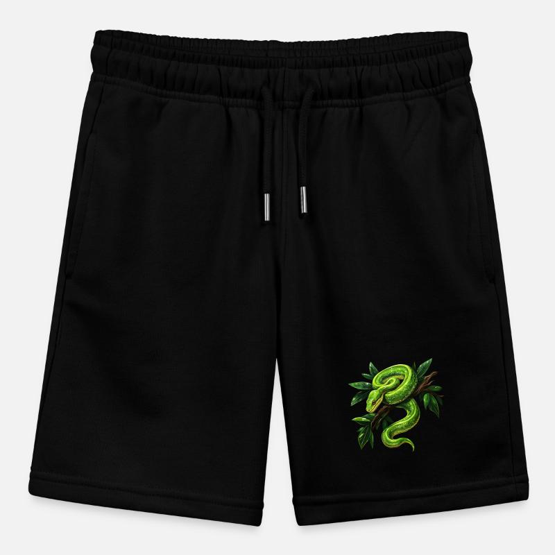 Green Tree Python Snakes Lover Terrarium Stanley/Stella MINI BOLTER Organic Teen Jogging Shorts