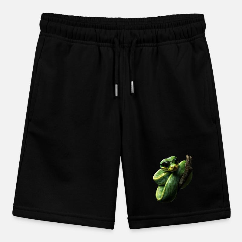 Green Tree Python Snakes Lover Terrarium Stanley/Stella MINI BOLTER Organic Teen Jogging Shorts