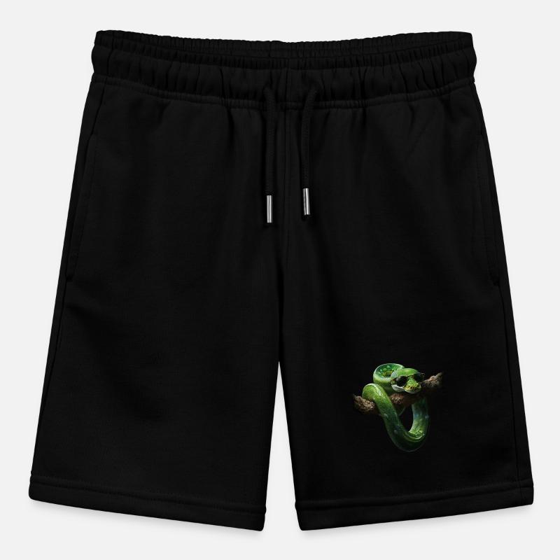Green Tree Python Snakes Lover Terrarium Stanley/Stella MINI BOLTER Organic Teen Jogging Shorts
