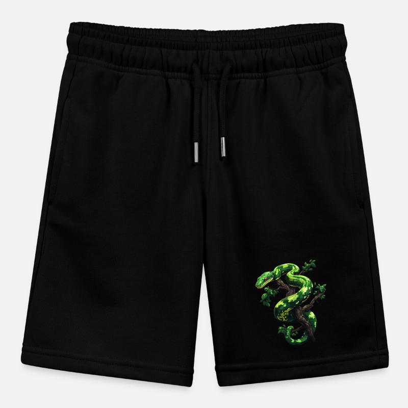 Green Tree Python Snakes Lover Terrarium Stanley/Stella MINI BOLTER Organic Teen Jogging Shorts