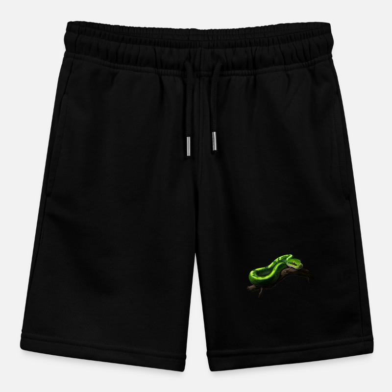 Green Tree Python Snakes Lover Terrarium Stanley/Stella MINI BOLTER Organic Teen Jogging Shorts