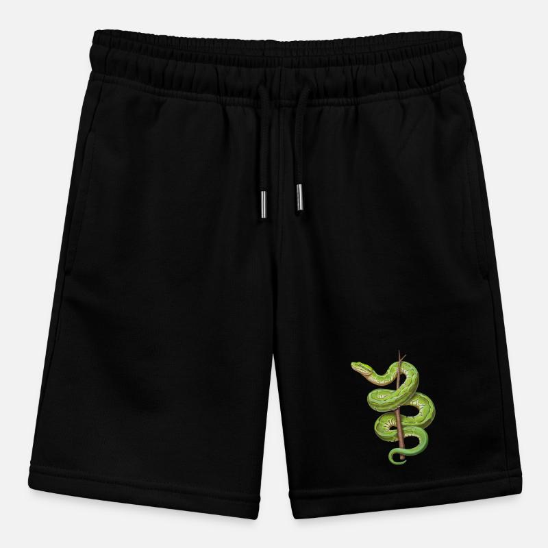 Green Tree Python Snakes Lover Terrarium Stanley/Stella MINI BOLTER Organic Teen Jogging Shorts