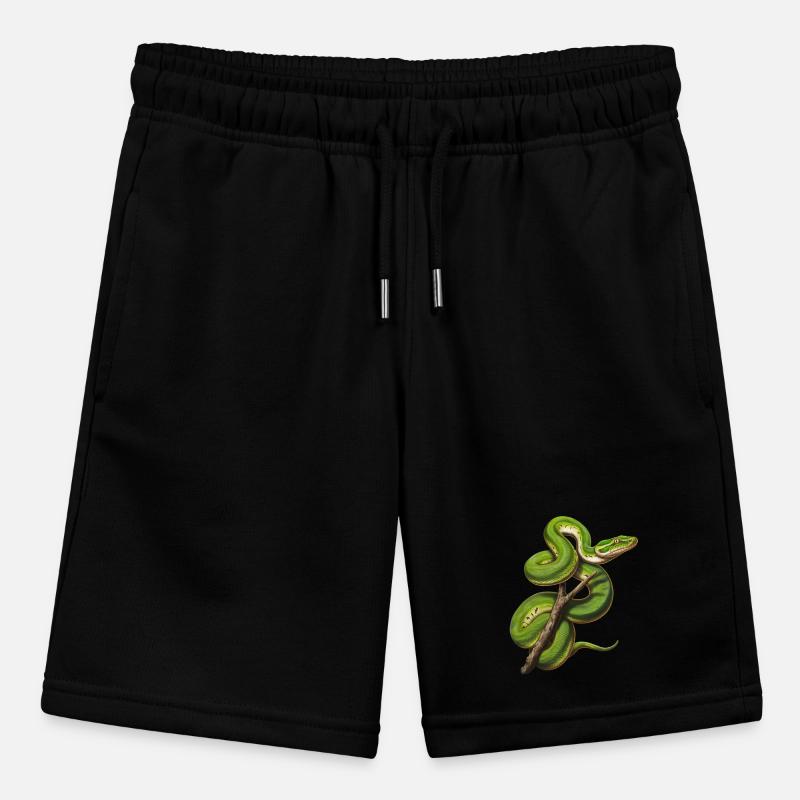 Green Tree Python Snakes Lover Terrarium Stanley/Stella MINI BOLTER Organic Teen Jogging Shorts