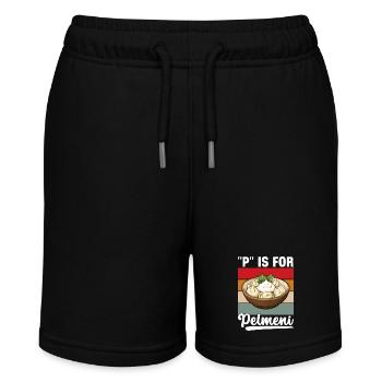 Pelmeni Russische Küche - Stanley/Stella Teenager Bio-Joggingshorts MINI BOLTER - Schwarz - Vorne