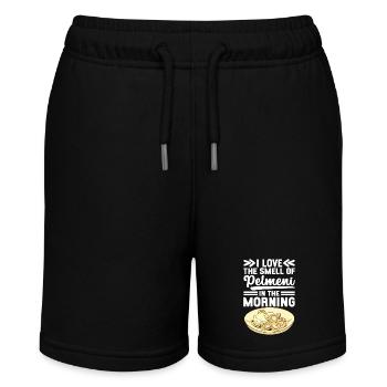 Pelmeni Russische Küche - Stanley/Stella Teenager Bio-Joggingshorts MINI BOLTER - Schwarz - Vorne