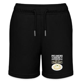 Pelmeni Russische Küche - Stanley/Stella Teenager Bio-Joggingshorts MINI BOLTER - Schwarz - Vorne