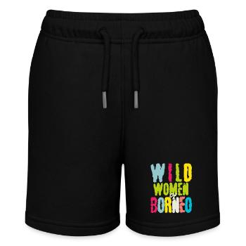 wilde Frau von Borneo Malaysian Asien insel - Stanley/Stella Teenager Bio-Joggingshorts MINI BOLTER - Schwarz - Vorne