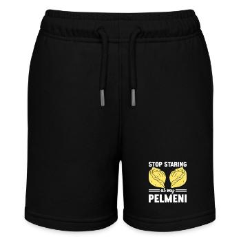 Pelmeni Russische Küche - Stanley/Stella Teenager Bio-Joggingshorts MINI BOLTER - Schwarz - Vorne