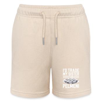 Pelmeni Russian Cuisine - Stanley/Stella MINI BOLTER Organic Teen Jogging Shorts - soft Ecru - Front
