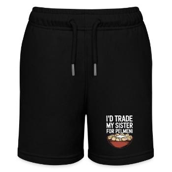 Pelmeni Russian Cuisine - Stanley/Stella MINI BOLTER Organic Teen Jogging Shorts - black - Front
