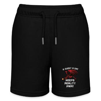 Play Gamer A Quest A Day - Stanley/Stella MINI BOLTER Organic Teen Jogging Shorts - black - Front