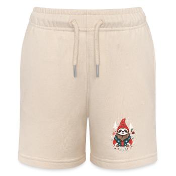 Weihnachtliches Faultier Im Winterwald - Stanley/Stella Teenager Bio-Joggingshorts MINI BOLTER - Natur - Vorne