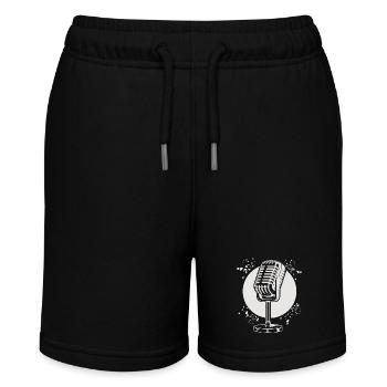 Microphone Poetry Slam Podcast Singer - Stanley/Stella MINI BOLTER Organic Teen Jogging Shorts - black - Front