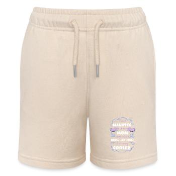 Cooler Manatee Mom - Stanley/Stella MINI BOLTER Organic Teen Jogging Shorts - soft Ecru - Front