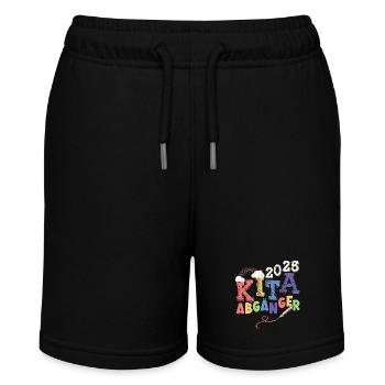 Schulkind 2025 Einschulung Erstklässler - Stanley/Stella Teenager Bio-Joggingshorts MINI BOLTER - Schwarz - Vorne