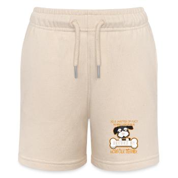 The World Does Revolve Around My Norfolk Terrier - Stanley/Stella MINI BOLTER Organic Teen Jogging Shorts - soft Ecru - Front