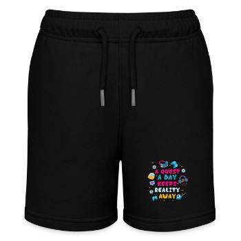 Play Gamer A Quest A Day - Stanley/Stella MINI BOLTER Organic Teen Jogging Shorts - black - Front