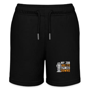 Industriekletterer Tower Climber Industrieklettern - Stanley/Stella Teenager Bio-Joggingshorts MINI BOLTER - Schwarz - Vorne