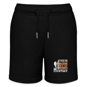 Industriekletterer Tower Climber Industrieklettern - Stanley/Stella Teenager Bio-Joggingshorts MINI BOLTER - Schwarz - Vorne