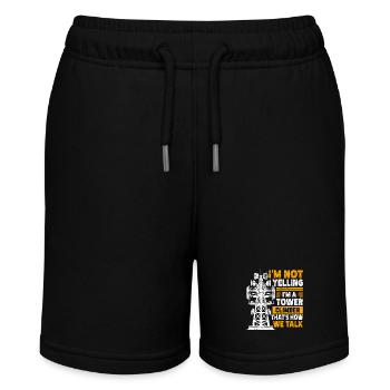 Industriekletterer Tower Climber Industrieklettern - Stanley/Stella Teenager Bio-Joggingshorts MINI BOLTER - Schwarz - Vorne