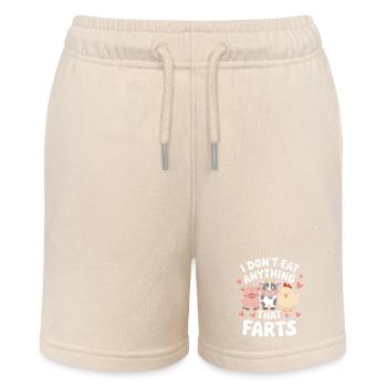 Vegetarian Vegan Veggie Vegetarian - Stanley/Stella MINI BOLTER Organic Teen Jogging Shorts - soft Ecru - Front