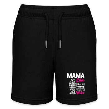 Industriekletterer Tower Climber Industrieklettern - Stanley/Stella Teenager Bio-Joggingshorts MINI BOLTER - Schwarz - Vorne