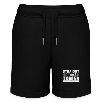 Industriekletterer Tower Climber Industrieklettern - Stanley/Stella Teenager Bio-Joggingshorts MINI BOLTER - Schwarz - Vorne