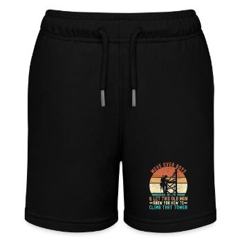 Industriekletterer Tower Climber Industrieklettern - Stanley/Stella Teenager Bio-Joggingshorts MINI BOLTER - Schwarz - Vorne