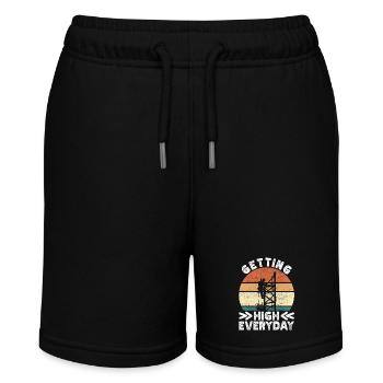 Industriekletterer Tower Climber Industrieklettern - Stanley/Stella Teenager Bio-Joggingshorts MINI BOLTER - Schwarz - Vorne