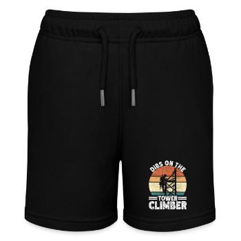 Industriekletterer Tower Climber Industrieklettern - Stanley/Stella Teenager Bio-Joggingshorts MINI BOLTER - Schwarz - Vorne